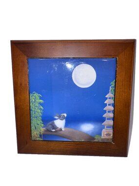 Aijo-no-kagami Reflection of Compassion Bunny Art Decorative Ceramic Tile